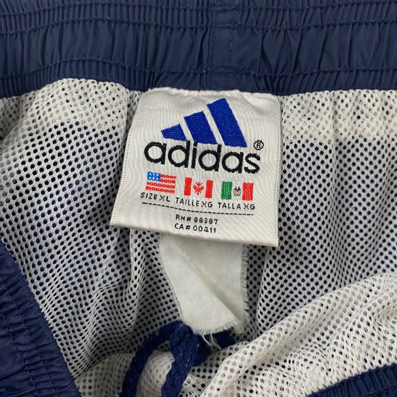 Vintage Y2K Adidas Tear Away Track Pants Mens 2XL Windbreaker Blue Snap Athletic - Picture 5 of 11